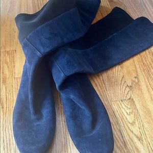 Stuart Weitzman Navy Suede 5050 Boot